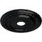 Ekena Millwork Dublin Ceiling Medallion (Fits Canopies up to 5 1/8"), 17 7/8"OD x 3 5/8"ID x 1 1/4"P, Jet Black CM17DUBLF - alternate 3
